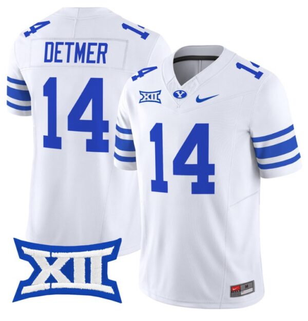 Ty Detmer Jersey #14 BYU Cougars Vapor Limited College Football Stitched White