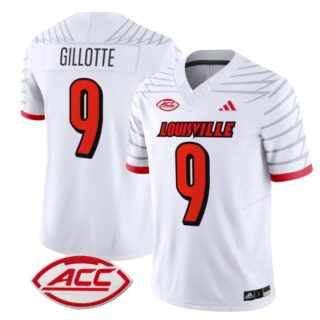 Ashton Gillotte Jersey #9 Louisville Cardinals Vapor Football Stitched White
