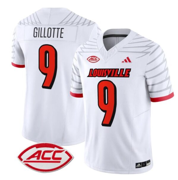 Ashton Gillotte Jersey #9 Louisville Cardinals Vapor Football Stitched White