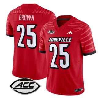 Isaac Brown Jersey #25 Louisville Cardinals Vapor Football Stitched Red