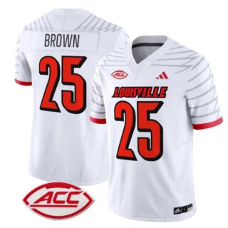 Isaac Brown Jersey #25 Louisville Cardinals Vapor Football Stitched White