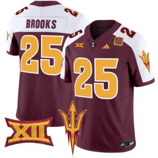DeCarlos Brooks Jersey #25 Arizona State Sun Devils Vapor Limited College Football Maroon Alternate