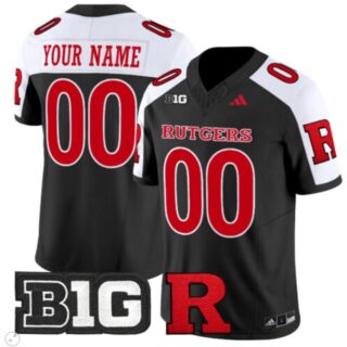 Custom Rutgers Scarlet Knights Jersey Name and Number Vapor Limited Football Black Alternate