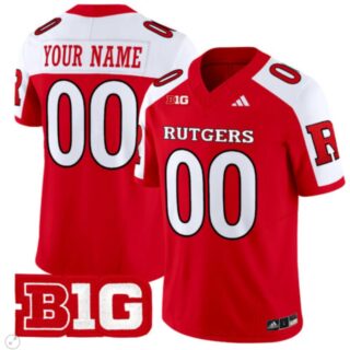 Custom Rutgers Scarlet Knights Jersey Name and Number Vapor Limited Football Red Alternate