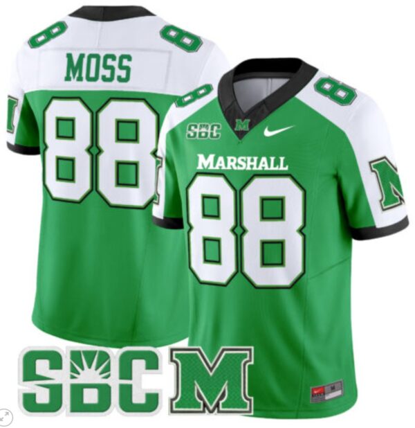 Randy Moss Jersey #88 Marshall Thundering Herd Vapor Limited Football Green Alternate