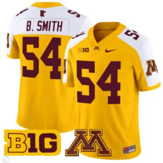 Bruce Smith Jersey #54 Minnesota Golden Gophers Vapor Limited Football Gold Alternate