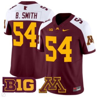Bruce Smith Jersey #54 Minnesota Golden Gophers Vapor Limited Football Maroon Alternate