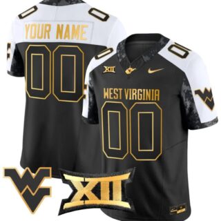 Custom West Virginia Mountaineers Jersey Name, Number Gold Vapor Football Alternate