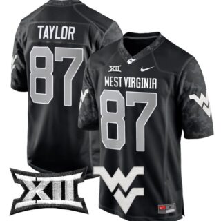 Kole Taylor Jersey #87 West Virginia Mountaineers Game Football Coal