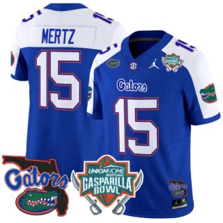 Graham Mertz Jersey #15 Florida Gators 2025 Gasparilla Bowl Patch Royal Alternate