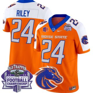 Dylan Riley Jersey #24 Boise State Broncos 2024 Championship Vapor Orange Alternate