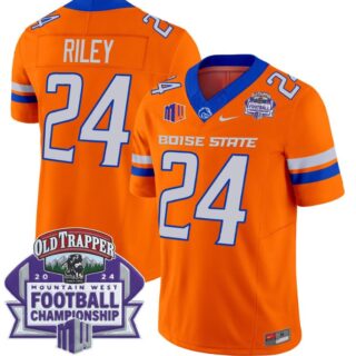 Dylan Riley Jersey #24 Boise State Broncos 2024 Championship Vapor Orange
