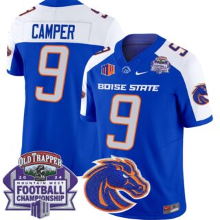 Cameron Camper Jersey #9 Boise State Broncos 2024 Championship Vapor Royal Alternate