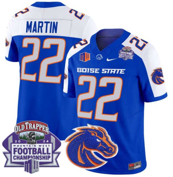 Doug Martin Jersey #22 Boise State Broncos 2024 Championship Vapor Royal Alternate