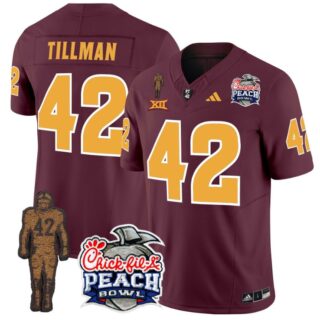 Pat Tillman Jersey #42 Arizona State Sun Devils Bowl Patch Football Maroon