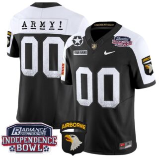 Custom Army Black Knights Jersey Independence Bowl Patch 2024 Vapor Black Alternate