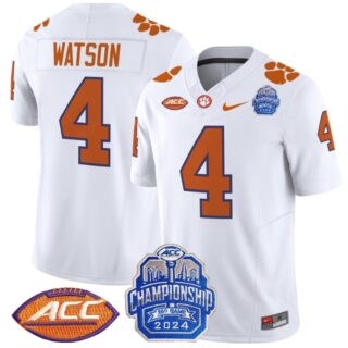 Deshaun Watson Jersey #4 Clemson Tigers 2024 ACC Championship Patch White