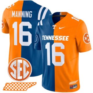 Peyton Manning Jersey Colts #16 Tennessee Volunteers Split Vapor Football