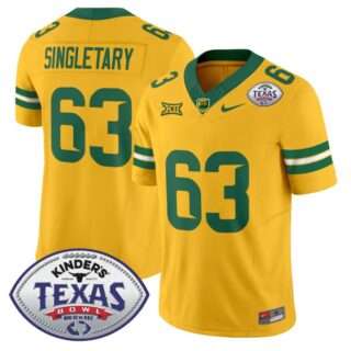 Mike SingletaryJersey #63 Baylor Bears 2024 Texas Bowl Football Gold