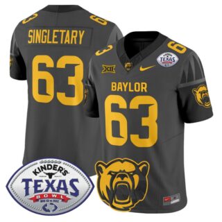 Mike SingletaryJersey #63 Baylor Bears 2024 Texas Bowl Football Black