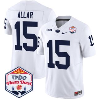 Drew Allar Jersey #15 Penn State Nittany Lions 2024 Fiesta Bowl Patch Stitched White