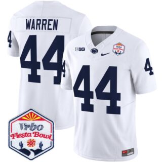 Tyler Warren Jersey #44 Penn State Nittany Lions 2024 Fiesta Bowl Patch White