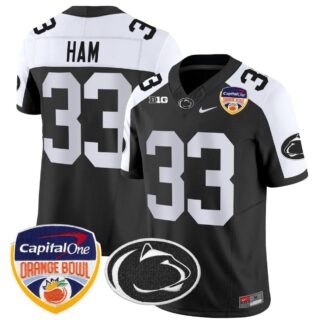 Jack Ham Jersey #33 Penn State Nittany Lions Orange Bowl Patch Stitched Black Alternate