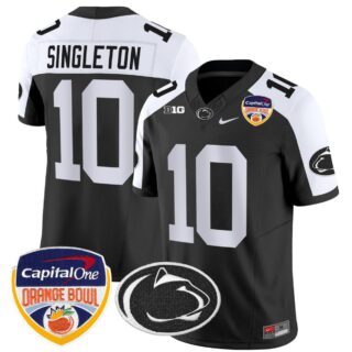 Nicholas Singleton Jersey #10 Penn State Nittany Lions Orange Bowl Patch Black Alternate