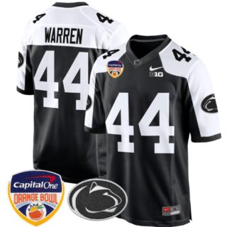 Tyler Warren Jersey #44 Custom Penn State Nittany Lions Orange Bowl Patch Black Alternate
