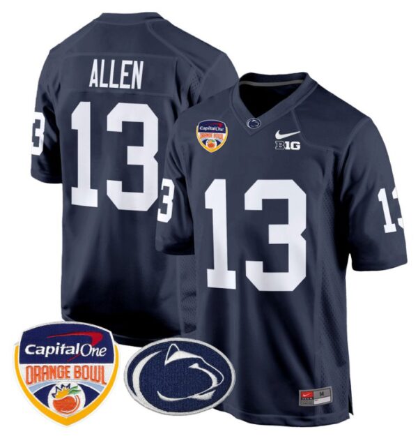 Kaytron Allen Jersey #13 Custom Penn State Nittany Lions Orange Bowl Patch Navy