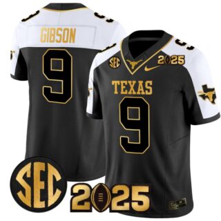 Jerrick Gibson Jersey #9 Texas Longhorns 2025 CFP Final Patch Alternate