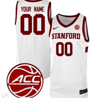 Custom Stanford Cardinal Jersey College Basketball Stiched Game White