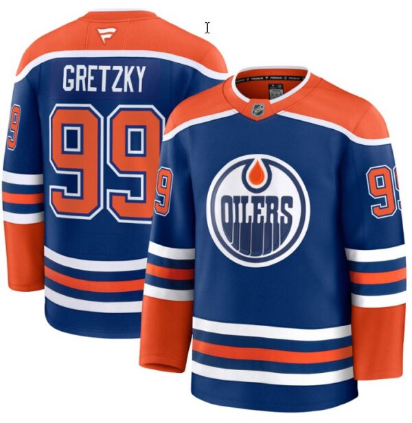 Men's Wayne Gretzky Jersey #99 Edmonton Oilers 2025 Premium Home All Stitched