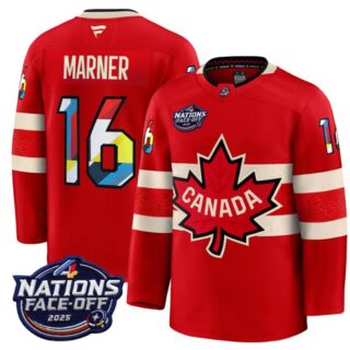 Men's Mitch Marner Jersey #16 Canada 2025 4 Nations Face-Off 2025 V2 Stitched Red