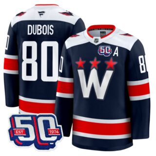 Men Pierre Dubois Jersey #80 Washington Capitals Team 50th V2 Stitched Navy