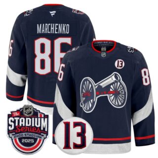 Kirill Marchenko Jersey #86 Columbus Blue Jackets 2025 Stadium Series Navy