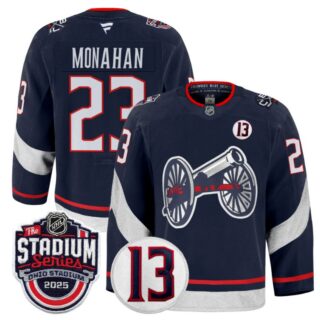Sean Monahan Jersey #23 Columbus Blue Jackets 2025 Stadium Series Navy