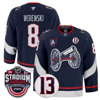 Zach Werenski Jersey #8 Columbus Blue Jackets 2025 Stadium Series Navy