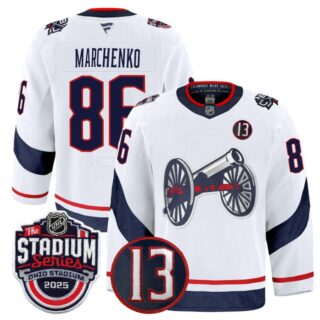 Kirill Marchenko Jersey #86 Columbus Blue Jackets 2025 Stadium Series White