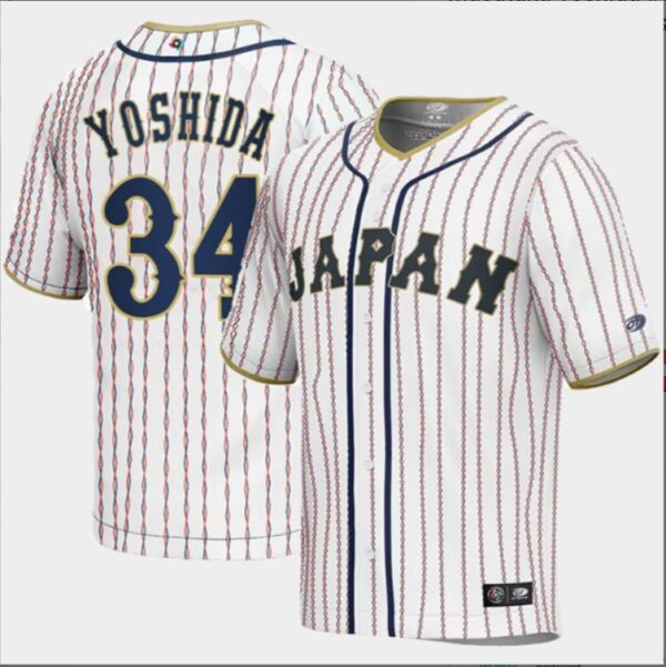 Masataka Yoshida #34 Japan Baseball World Baseball Classic Jersey White
