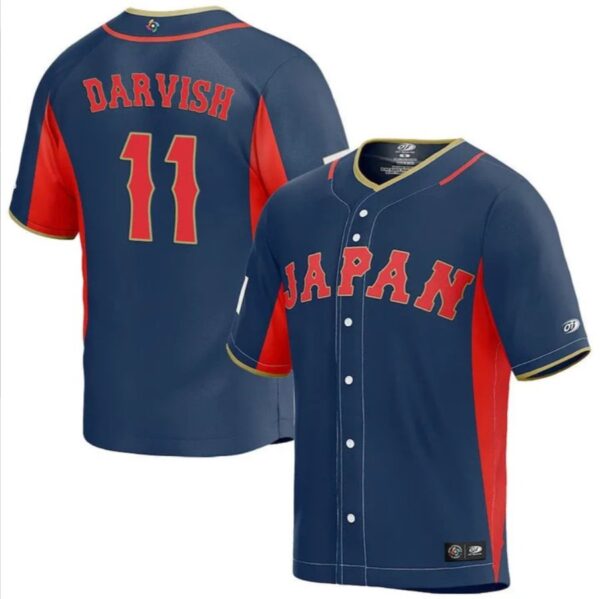 Yu Darvish #11 Japan Baseball World Baseball Classic Jersey Navy