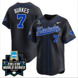 Devin Burkes Kentucky Wildcats College Baseball World Series Jersey Black