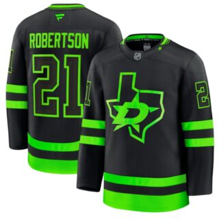 Jason Robertson Jersey #21 Dallas Stars Premium All Stitched Black