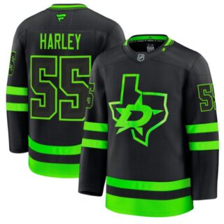 Thomas Harley Jersey #55 Dallas Stars Premium All Stitched Black