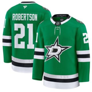 Jason Robertson Jersey #21 Dallas Stars Premium All Stitched Kelly Green