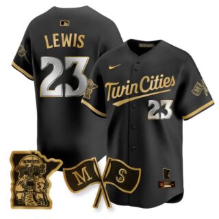 Royce Lewis Jersey #23 Minnesota Twins Alternate Limited Stitched Black Gold
