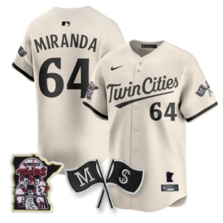 Jose Miranda Jersey #64 Minnesota Twins Alternate Limited Stitched Cream