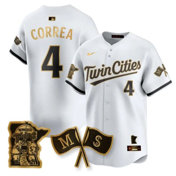 Carlos Correa Jersey #4 Minnesota Twins Alternate Limited Stitched White