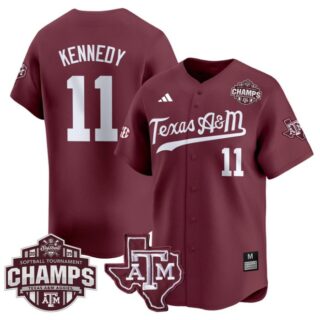 Emiley Kennedy Jersey #11 Texas A&M Aggies 2025 SEC Champions Patch Limited Stitched Maroon