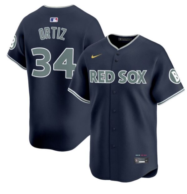 David Ortiz Jersey #34 Boston Red Sox 2025 City Connect Vapor Premier Limited Stitched Navy